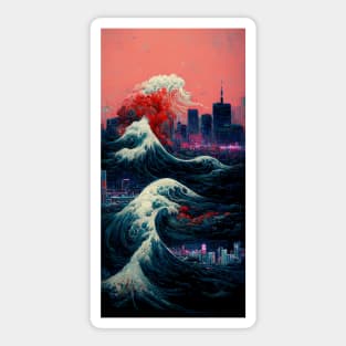 Great Wave Destroys Tokyo Sticker